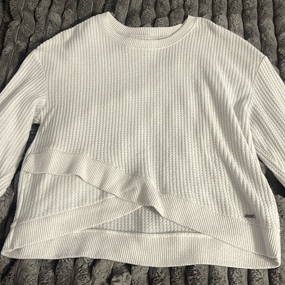 Hollister white sweater top